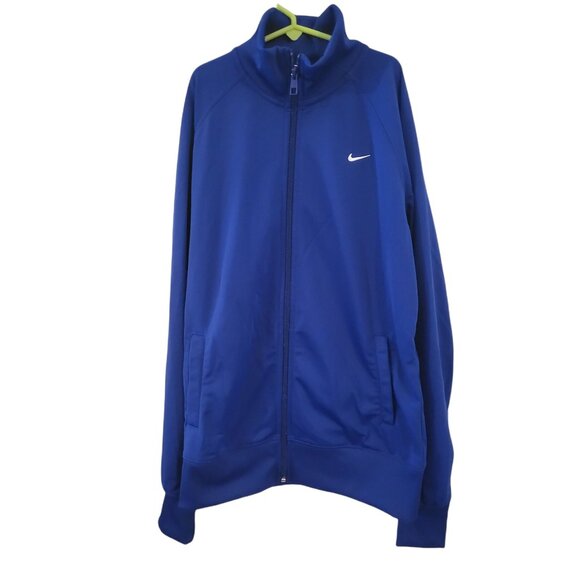 Nike Warm Up Jacket Sz L Blue The Athletic Department Full Zip Casual Athleisure - Picture 1 of 5